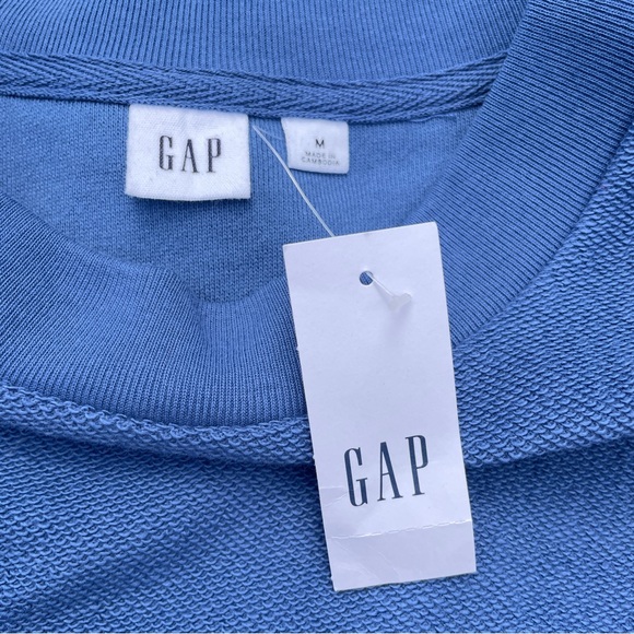 Gap Pullover Long Sleeve Top NWT Blue Size Medium D1220 - Picture 7 of 8
